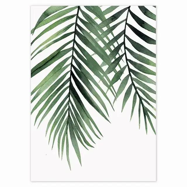 Plante tropicale feuilles vertes nordiques affiche toile décoration de la maison image scandinave mo