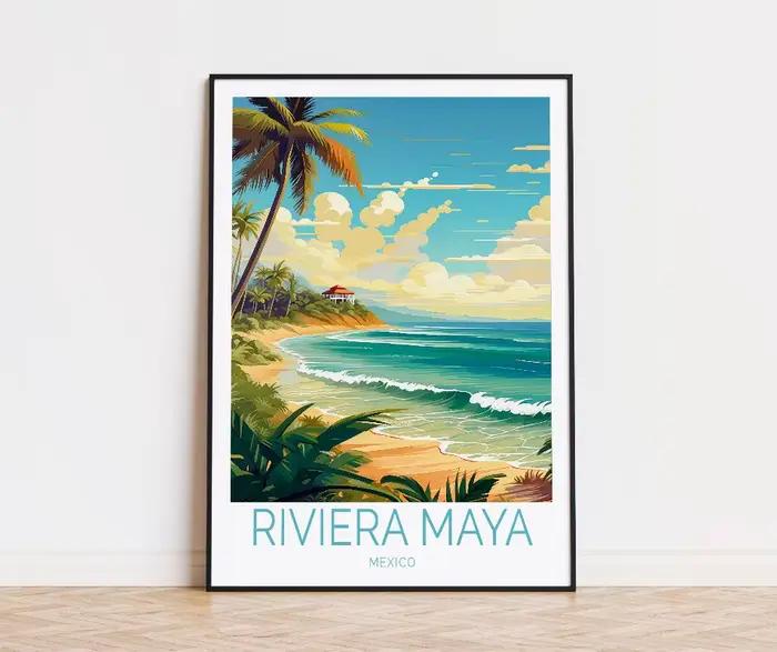 Affiche de voyage sur toile, paysage côtier, Mont Rainier, Istanbul, Nice, Provence, France, Mexique