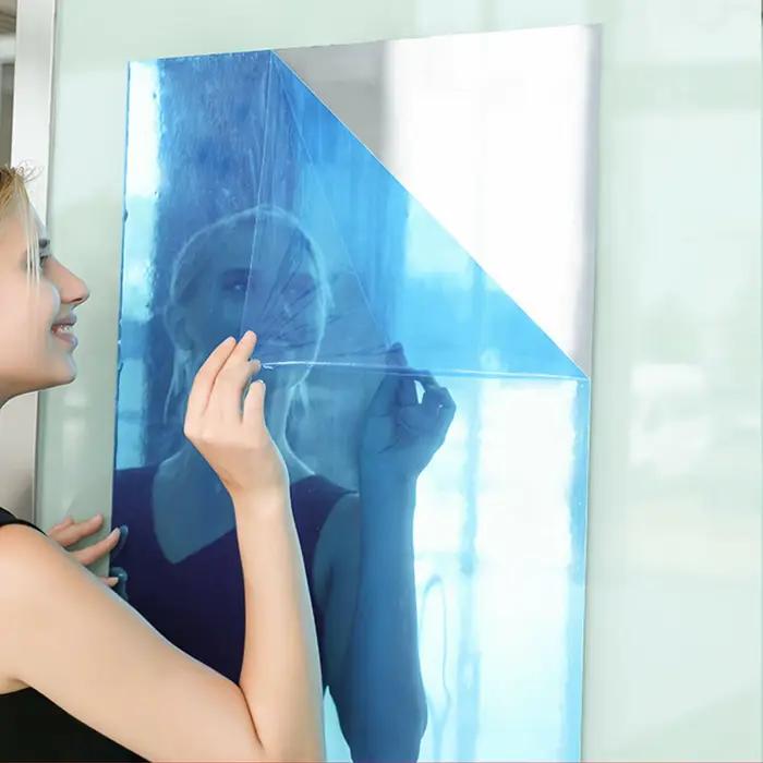 Grand Rouleau d'Autocollant Mural Miroir, Décoration Auto-Adhésive pour Salle d'Accueil, à Coller So