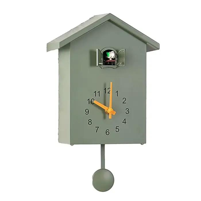 1pc horloge maison cuisines salon moderne chambre Art mur alimenté par batterie chambres oiseau mais