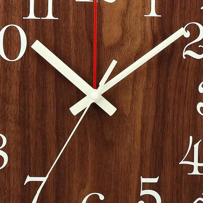 Horloge murale lumineuse en bois de 12 pouces, lumière silencieuse dans la nuit, mode nordique, horl
