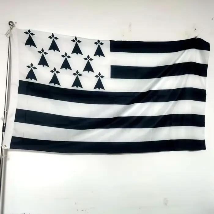Drapeau Bretagne Breizh Bretagne 90x150cm Polyester de qualité supérieure - Bannière celtique extéri