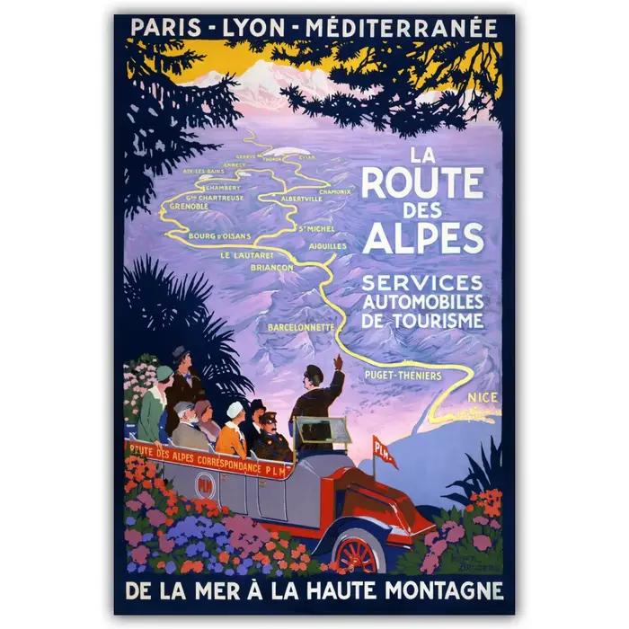 France Aix Cruise Ship Vintage Travel Poster, Rivera Rum Saint