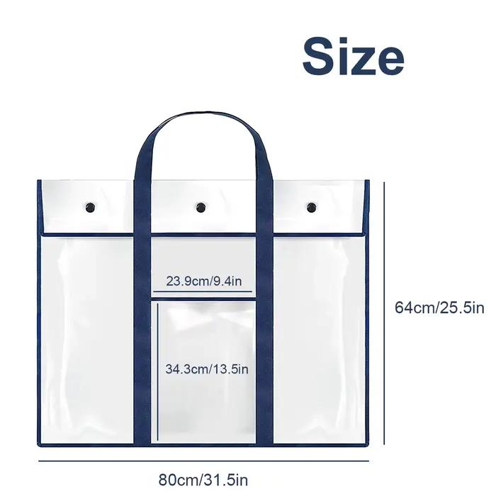 Sac d'affichage en PVC transparent, conteneur de portefeuille d'art, support de tableau d'affichage