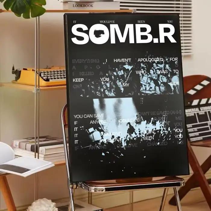 Affiche de chanteur s-ombr en papier imprimé, maison, salon, chambre à coucher, entrée, Bar, café, p