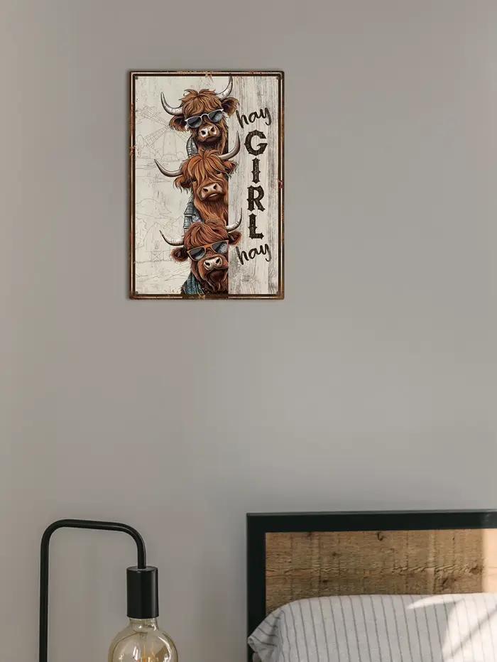 Putuo Decor-Panneau en métal Yak 18/Sign, Plaques pour la décoration murale de la maison et de la fe