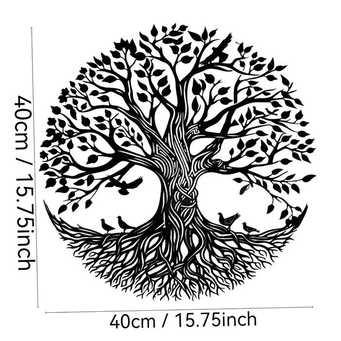 1 morceau de décoration murale arbre de vie, avec un art métallique, adapté aux grands espaces, parf