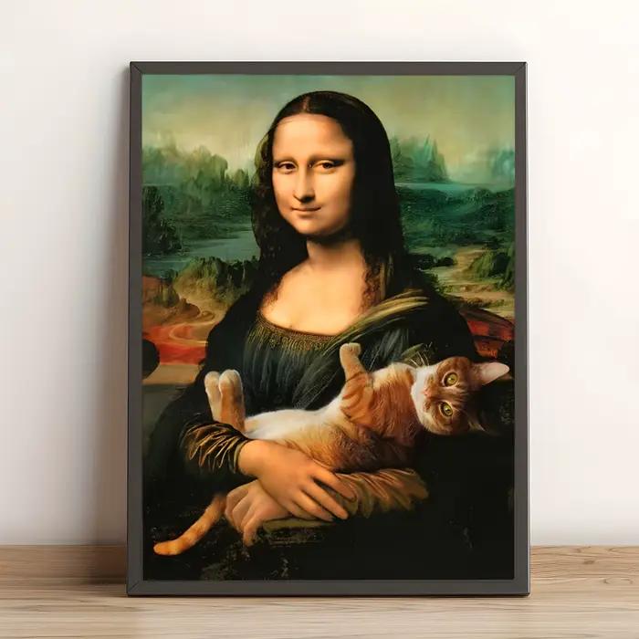 Toile d'art célèbre de Mona Lisa, peintures de Leonardo Da Vinci, affiches et imprimés d'art mural,