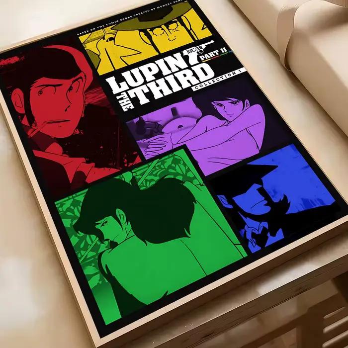 Lupin le troisième et moi Nifushi Manga Amine affiche d'art auto-adhésive autocollant en papier impe