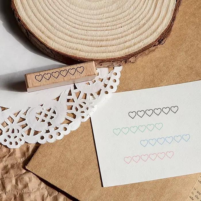 Nouveau Cadre de ruban série joint de cahier en bois nouveau timbre décoratif multifonctionnel fait
