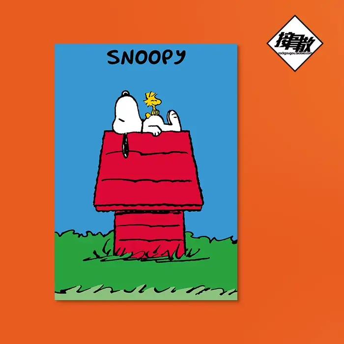 Peinture décorative Snoopy sans cadre, impression de dessins animés, affiche Kawaii, toile décorativ