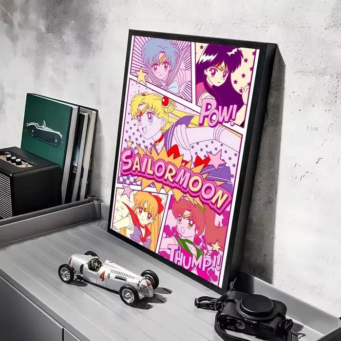 Affiche décorative murale Anime S-Sailor Moon, autocollants d'art mural, impression photo pour la dé