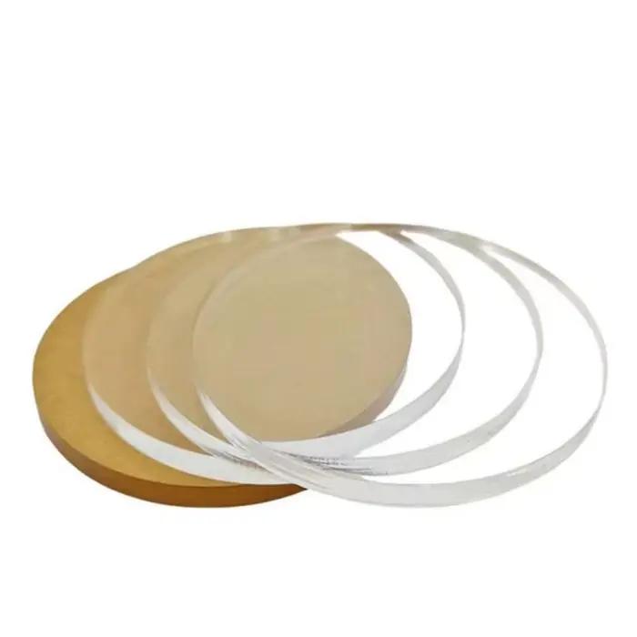 Personnalisation ronde de méthacrylate de verre de feuille de plastique organique de disque de panne