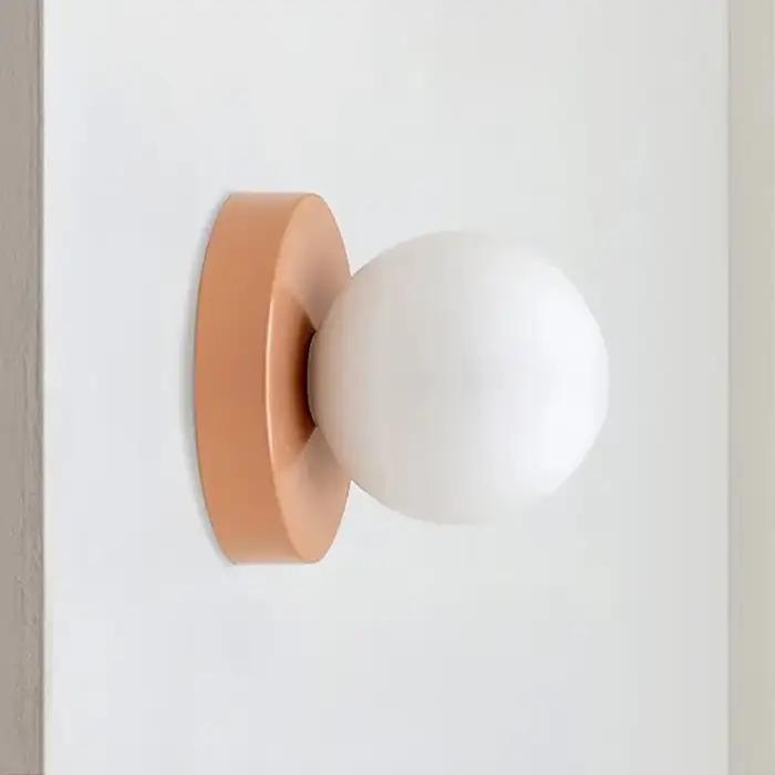 Applique murale LED nordique minimaliste en verre, Base G9, applique orbe pour chambre à coucher, bu