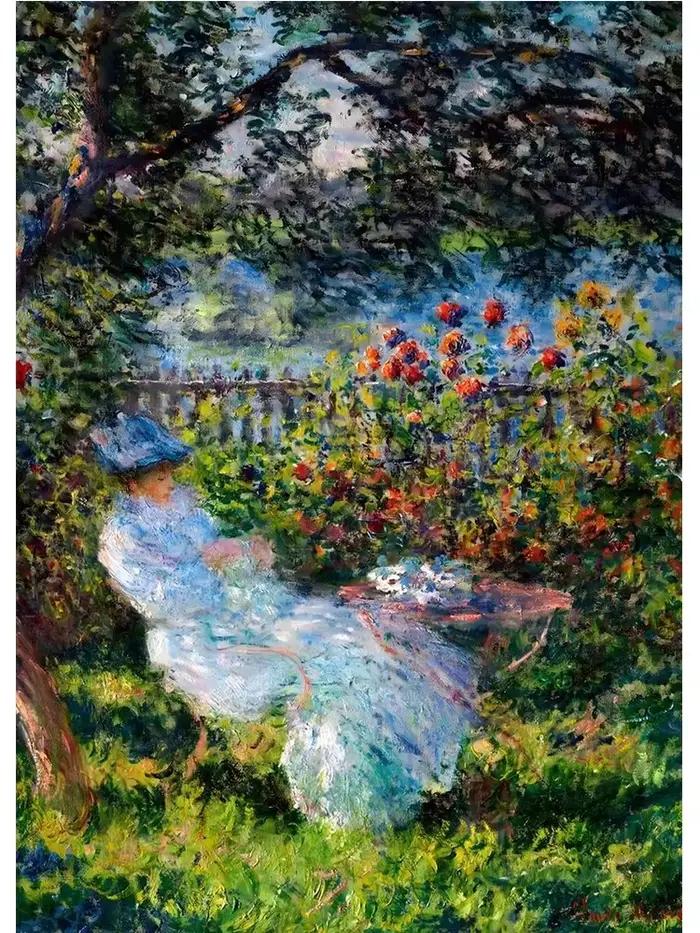 Affiche Vintage de paysage naturel d'étang de nénuphar de Claude Monet, peinture sur toile imprimée,