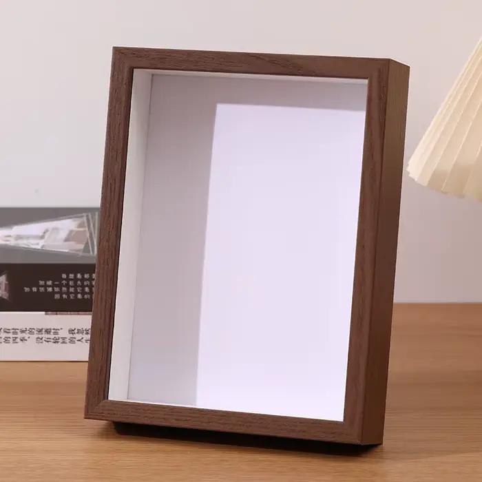 Boîte à ombre profondeur 3cm cadre Photo en bois pour afficher des œuvres tridimensionnelles cadre P