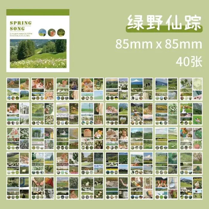 Journamm 40 pièces/paquet esthétique décor autocollants livre bricolage Scrapbooking fournitures Alb