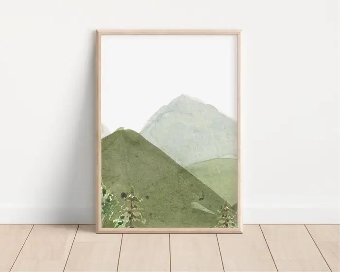 Peinture sur toile d'interconnexion moderne pour la décoration intérieure, terre de calcul, pépinièr