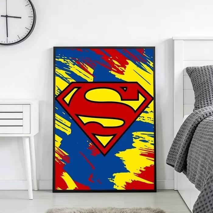 Autocollants avec Logo HN S-SupermanS-ES, impression artistique rétro Vintage, décoration murale HD,