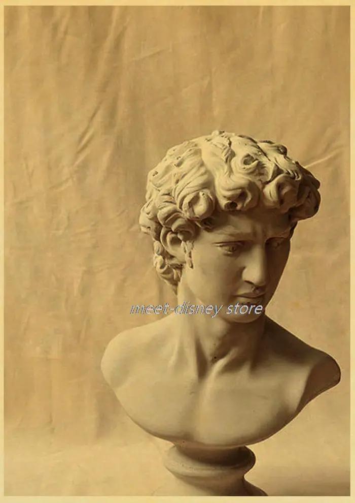 Affiche de Sculpture Rétro Imprimée et Peinture Murale Sans Cadre, Décor de Maison, Salon, Chambre à