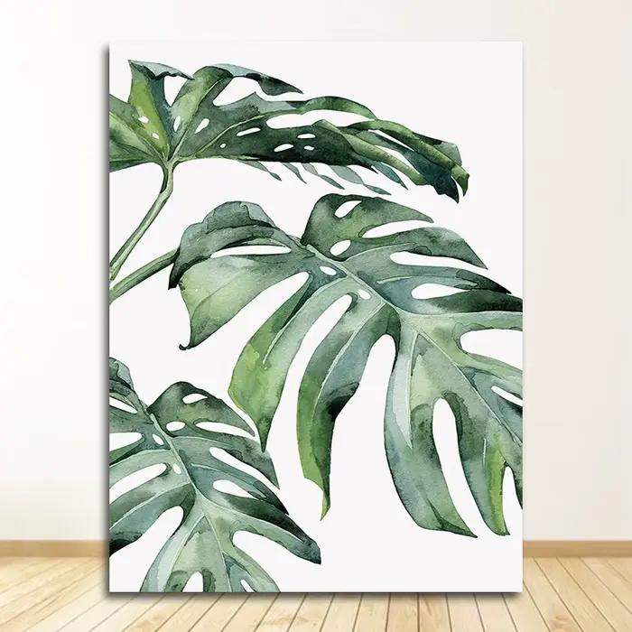 Affiche de plantes tropicales de style scandinave, art mural, coutumes pour le salon, décoration de