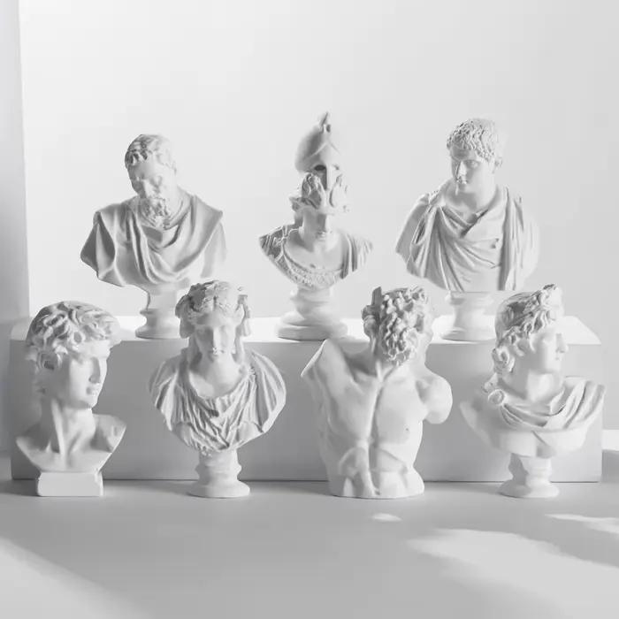 Mini figurine en plâtre pour la décoration intérieure, statue grecque Myenson, sculpture célèbre des