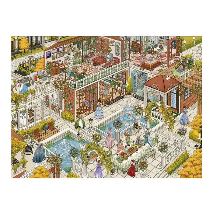 Nouvelles autocollantes décoratives 3D grand format imperméables pour peinture à l'huile DIY, scène