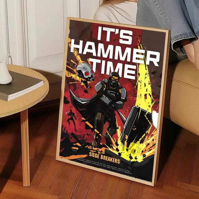 Affiche murale vintage Game H-Helldivers, décoration artistique pour le bureau, le salon, décoration