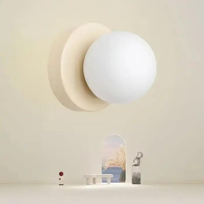 Applique murale LED nordique minimaliste en verre, Base G9, applique orbe pour chambre à coucher, bu