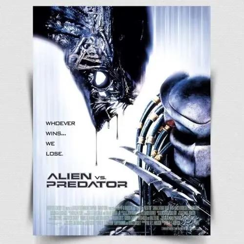 AVP : Alien Vs. Plaque métallique Predator, affiche publicitaire de film rétro, impression en alumin