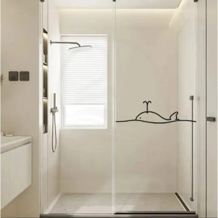 Autocollants décoratifs de style Ins pour salon, cuisine, salle de bain, toilettes, autocollants de