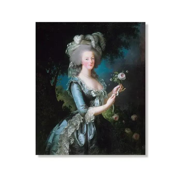 Illustration française Antique, Portrait de Marie Antoinette, peinture à l'huile, imprimés d'art, re