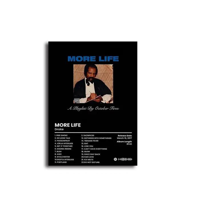 Couverture d'album de musique rétro "More Life", impressions sur toile, peinture de proximité, affic