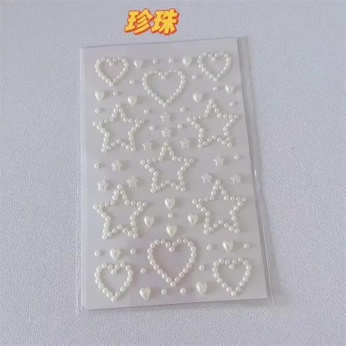 Autocollants 3D étoile coeur cristal pour enfants, autocollants de décoration pour livre, artisanat