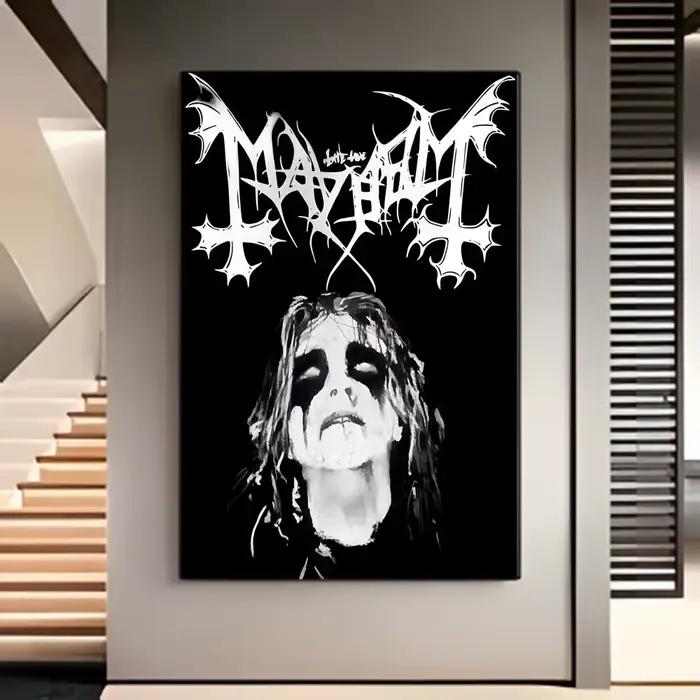 Affiche artistique du groupe de métal noir M-Mayhem, impression murale de film américain, décoration