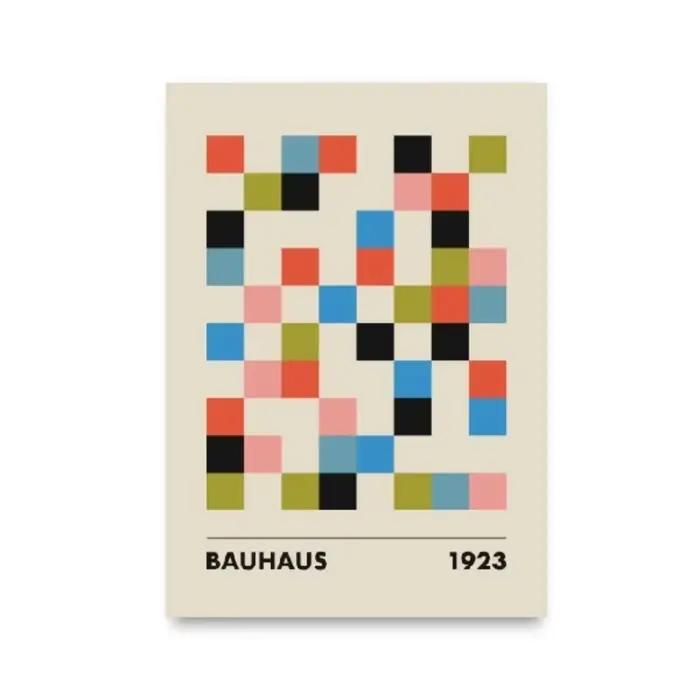Exposition Bauhaus, peintures sur toile graphiques géométriques uniques, affiches et impressions, ar