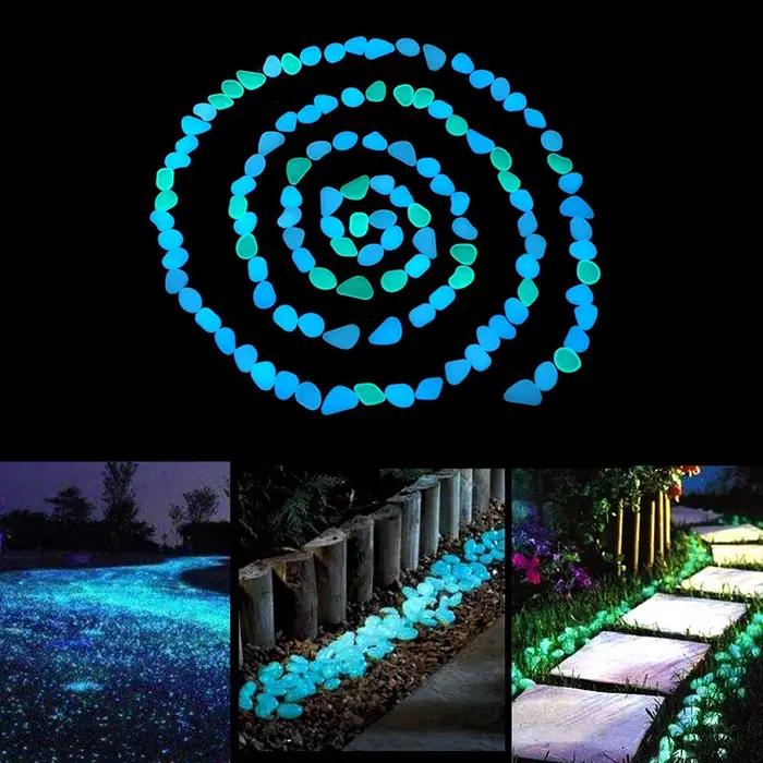 500 pièces brillent dans la nuit jardin galets pierres roches pour cour et passerelles décor fée jar