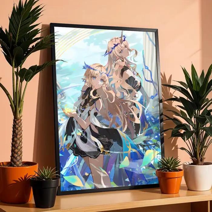 Fleurdelys Wuthering Waves Poster – autocollants muraux artistiques modernes autocollants pour chamb