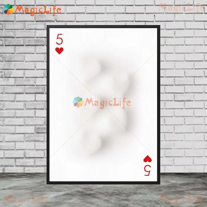 Coeurs abstraits Poker fille carte à jouer photos murales pour salon affiche nordique mur Art toile