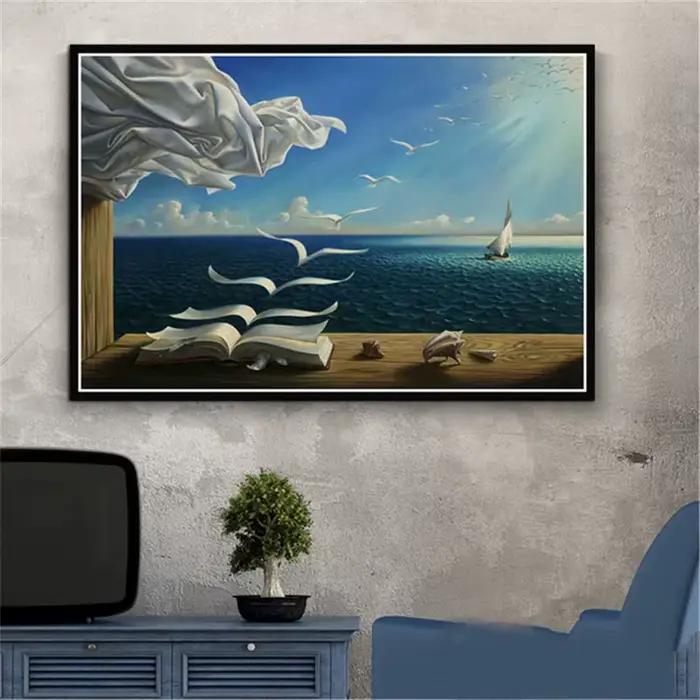 Peinture sur toile de Salvador Dali surréalisme pour la décoration de la maison, image d'art mural,