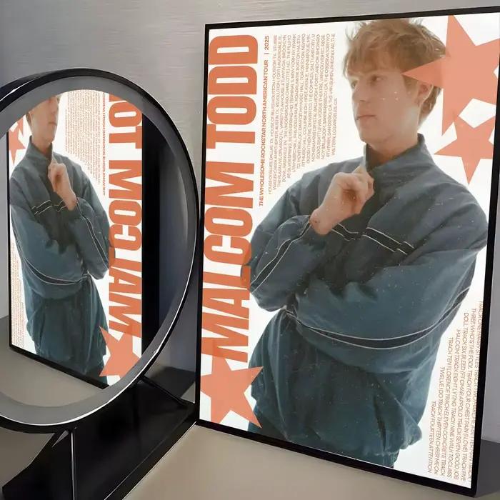 Affiche Singer M-Malcolm Todd, autocollants muraux modernes et élégants pour la décoration de la mai