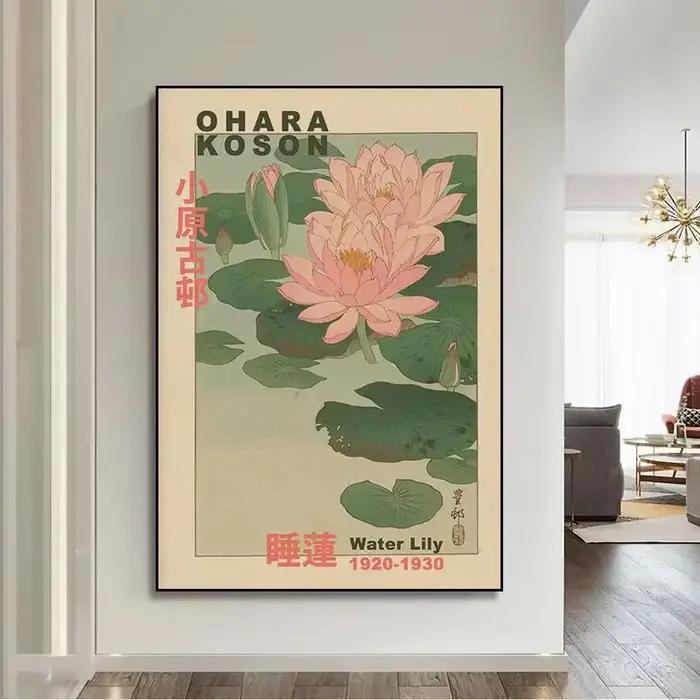 Hokusai Ohara Koson affiche d'art japonais Vintage chambre d'amis maison Bar café décoration décorat