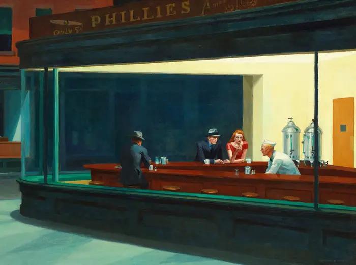 Célèbre peintre Edward Hopper exposition réalisme meubles maison musée artiste beaux affiches d'art