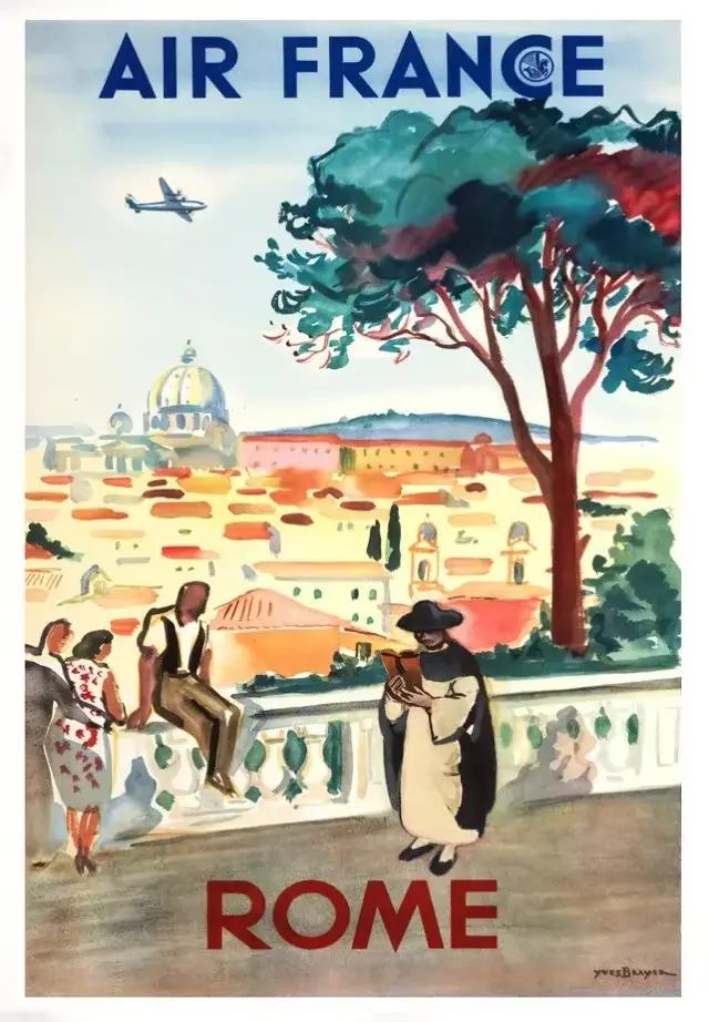 Affiches de voyage vintage sans cadre Air France, Inde, Maroc, Riviera, Paris, impression sur toile,