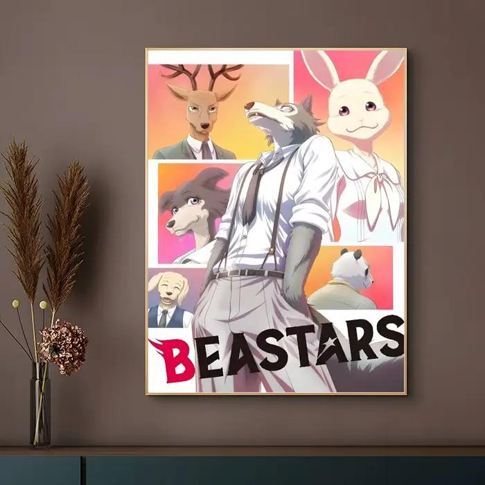 Affiche d'anime dramatique BEASTARS, art mural auto-adhésif imperméable HD – Utilisation multi-scène