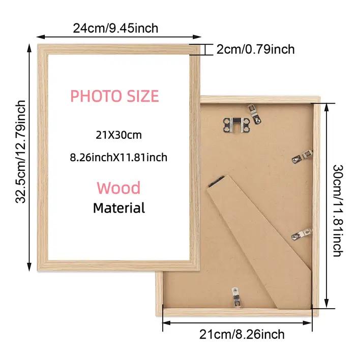 21x30 cm noir et blanc Grain de bois couleur cadre Photo affiche toile cadre décoratif peut être acc