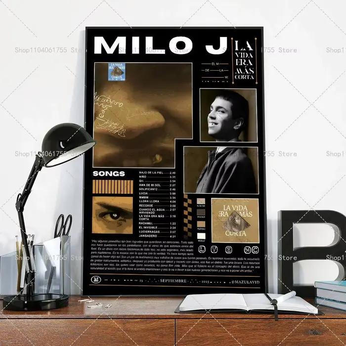 Affiche d'album Singer M-Milo J, autocollant artistique auto-adhésif en papier imperméable, décorati