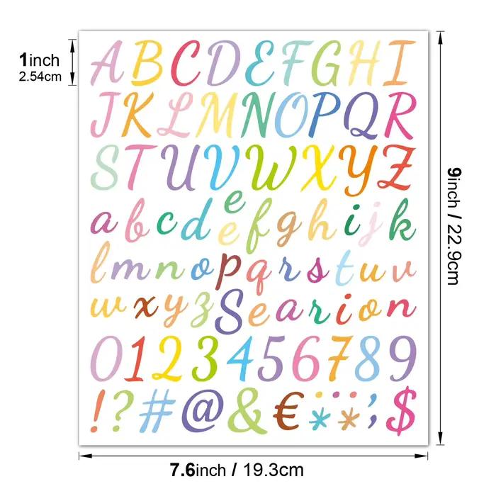 Autocollants de lettres colorées en vinyle auto-adhésif, 26 Alphabet A-Z, autocollant de planificate