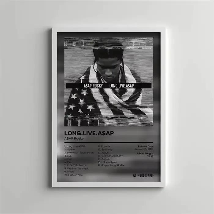 Couverture d'album de musique Pop Rap, peinture sur toile de Rock, esthétique, Test de Rap Hip Hop R