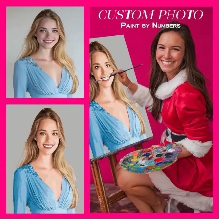 Peinture par numéros personnalisée avec photo, DIY, dessin à colorier par numéros, acrylique, chat a